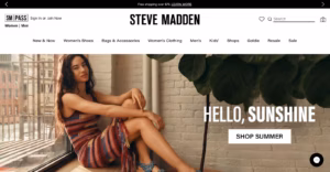 Top 10 Shopify stores, Steve Madden