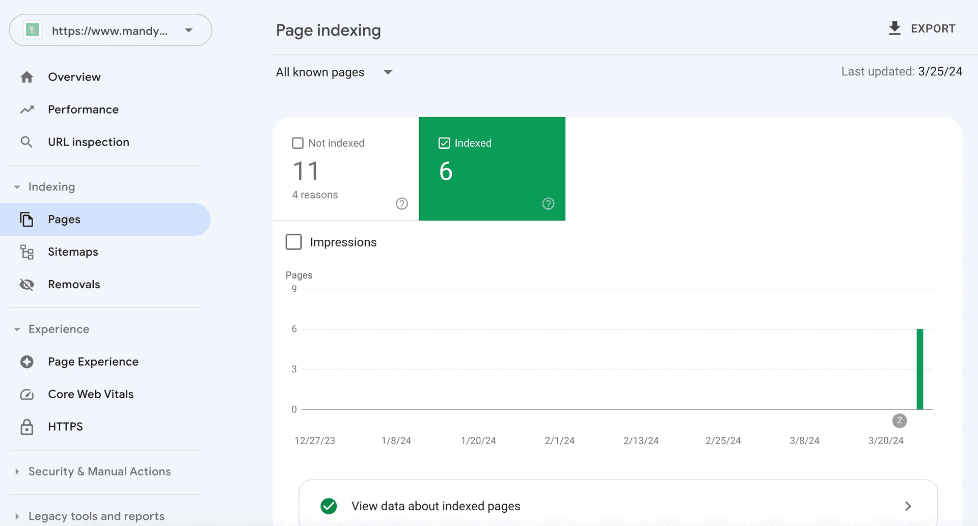 Find broken links on Google Search Console